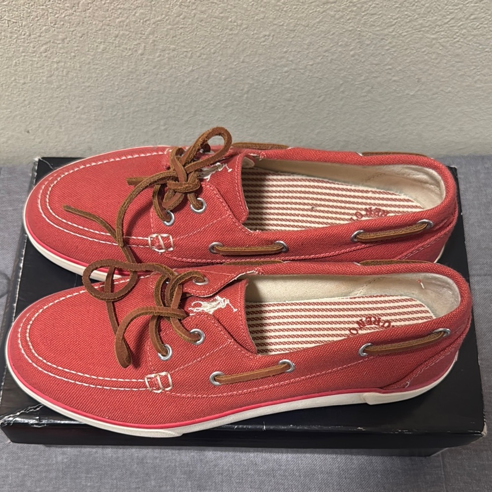 Polo by Ralph Lauren Red Canvas Loafers